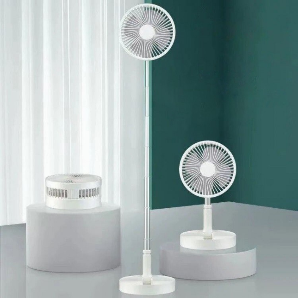 Ventilator alb pliabil, diferite înălțimi pentru utilizare flexibilă