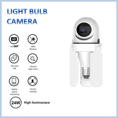 Cameră Tip Bec WiFi 3MP HD cu 3 Brațe LED, PTZ, Montare E27