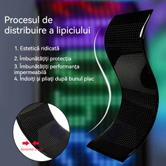 Ecran LED Flexibil pentru Mașină 10 x 35 cm