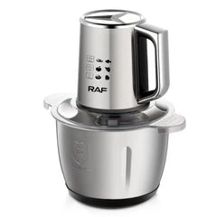 Tocător Electric Profesional RAF cu Bol Inox și 4 Lame Duble din Oțel Inoxidabil