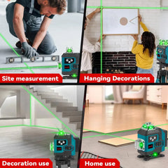 Nivelă Laser Profesională 4D cu 16 Linii Verzi – Precizie Ridicată și Autonivelare