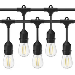 Ghirlandă Luminoasă de Exterior, 5 Metri, 10 Becuri, Interconectabilă, IP65