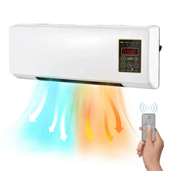 Mini aer condiționat cu ventilator 2 în 1 1800W, rece/cald, telecomandă