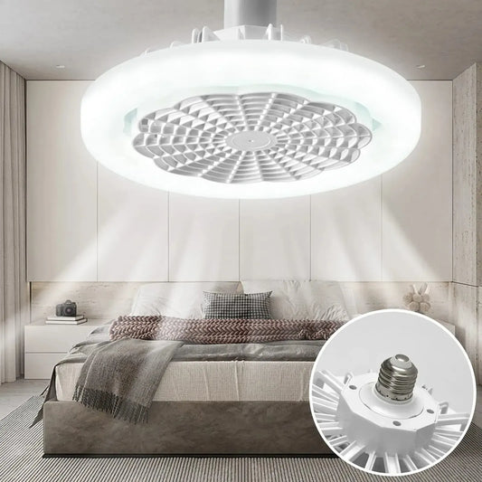 Lampa LED cu ventilator 30W si telecomanda pentru confort si iluminare