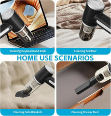 Aspirator Portabil Wireless 7-în-1 cu Funcție de Aspirare și Suflare