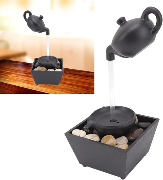 Fântână Decorativă cu Efect Ceainic Plutitor pentru Birou sau Living