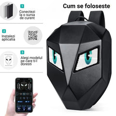 Rucsac Moto cu Ecran LED Personalizat și Multiple Moduri de Afișare