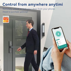 Yală Smart Biometrică – Amprentă, Parolă, Card și Control prin Aplicație