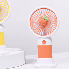 Mini Ventilator Portabil de Mână, Compact, Suport Telefon, Baterie Reîncărcabilă