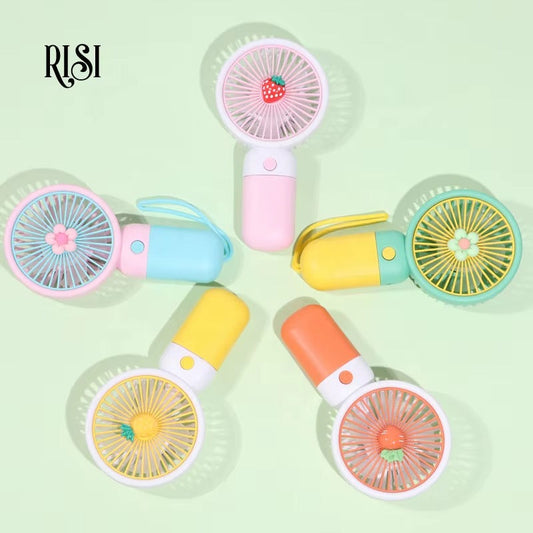 Mini Ventilator Portabil de Mână, Compact, Suport Telefon, Baterie Reîncărcabilă