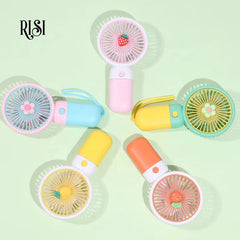 Mini Ventilator Portabil de Mână, Compact, Suport Telefon, Baterie Reîncărcabilă