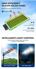 Proiector Solar LED Exterior cu Senzor – 400W / 600W, Control Automat, IP65