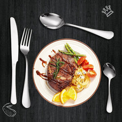 Set Tacâmuri din Inox 24 Piese pentru 6 Persoane