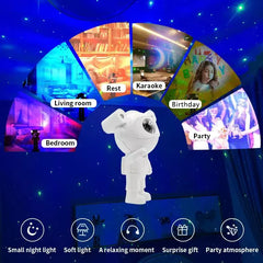 Proiector LED Astronaut cu Sunete, Lumini și Conexiune Bluetooth