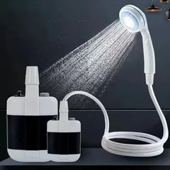 Duș Portabil de Camping cu Robinet Incorporat – Reîncărcabil USB, pentru Interior și Exterior