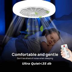 Lampa LED cu ventilator 30W si telecomanda pentru confort si iluminare