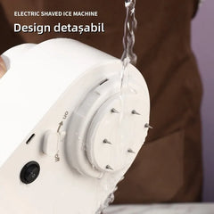 Concasor electric de gheață 20W cu încărcare USB și lame inox, alb