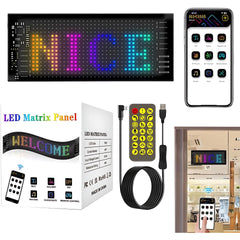 Ecran LED Flexibil pentru Mașină 10 x 35 cm