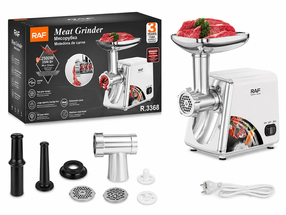 Mașină Electrică RAF pentru Tocat Carne cu Accesorii Multifuncționale