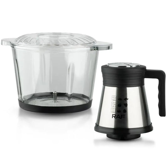 Tocător Electric Multifuncțional RAF cu Bol Inox 3L și 4 Lame Duble din Oțel Inoxidabil