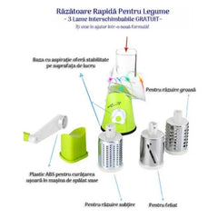 Razatoare rotativa manuala cu 3 lame din inox pentru taiere rapida