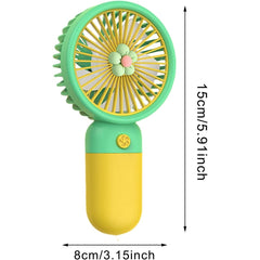 Mini ventilator portabil cu baterie reincarcabila pentru racorire rapida