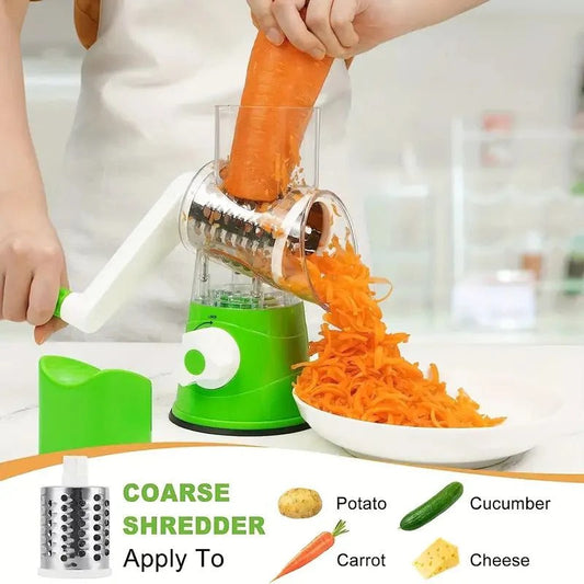 Razatoare rotativa manuala cu 3 lame din inox pentru taiere rapida