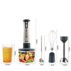 Blender Multifuncțional RAF 5 în 1 cu 5 Accesorii, Motor Puternic și Lame din Inox