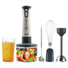 Blender Multifuncțional RAF 5 în 1 cu 5 Accesorii, Motor Puternic și Lame din Inox