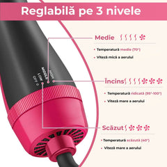 Perie Electrică pentru Păr Multifuncțională pentru Uscare și Coafare Rapidă