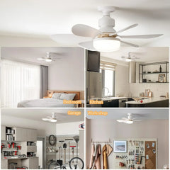 Ventilator Plafon LED 40W cu Telecomandă – 3 Viteze, Iluminare Reglabilă, Soclu E27