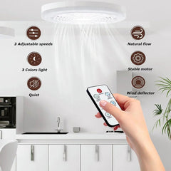 Lampa LED cu ventilator 30W si telecomanda pentru confort si iluminare