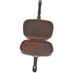 Tigaie Dublă cu Interior Antiaderent, Garnitură din Silicon, 36 cm