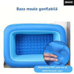 Piscină Gonflabilă Dreptunghiulară, 260x165x54 cm, Structură 3 Inele