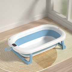 Cădiță Pliabilă pentru Bebeluși cu Termometru Digital și Design Ergonomic