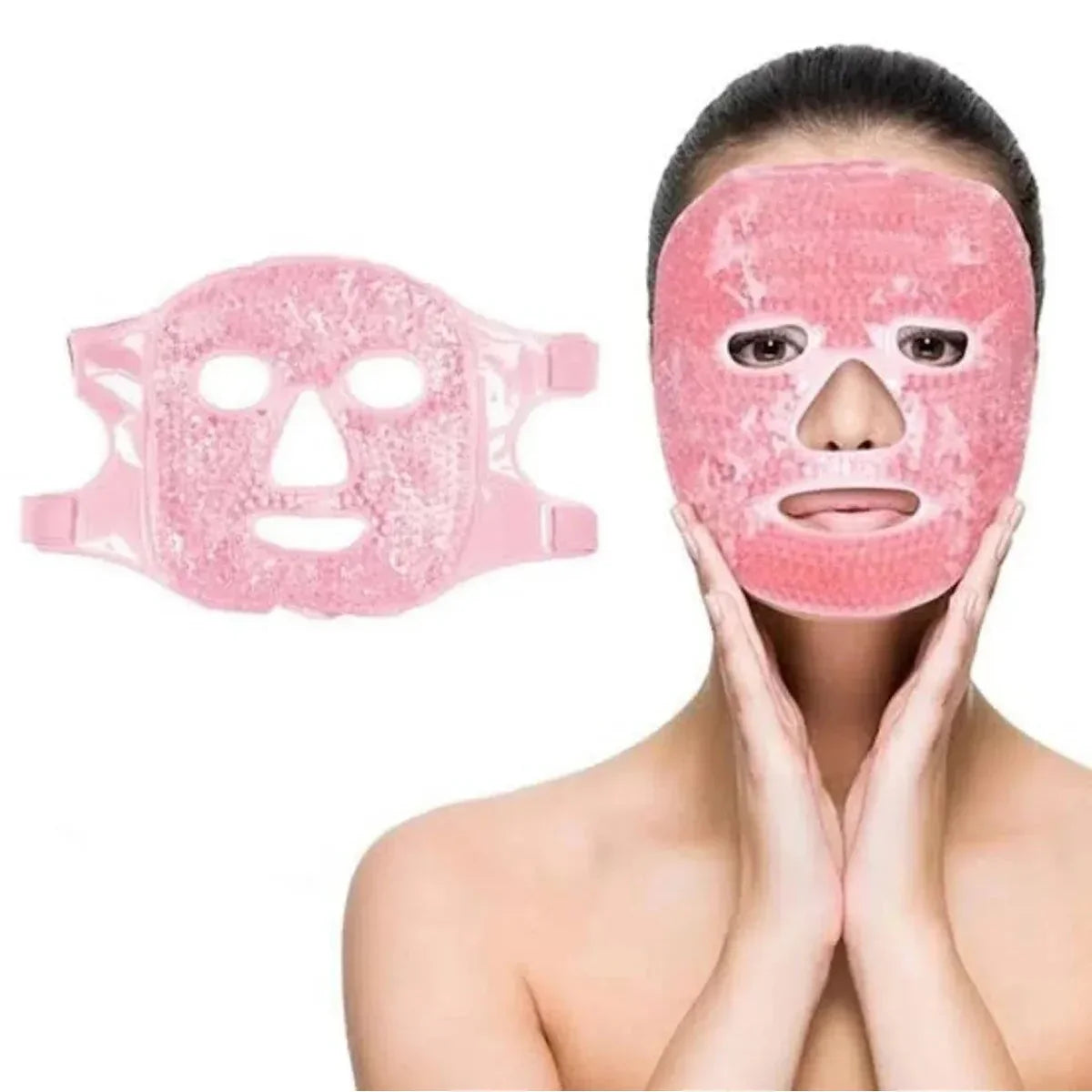 Mască Facială cu Bile de Gel – Terapie Rece și Caldă