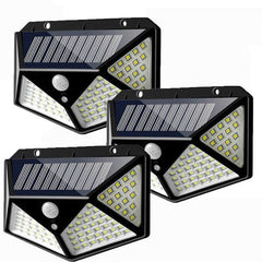 Lampă Solară 100LED de Perete cu 4 Fețe cu Senzor de Mișcare - Promagg.ro
