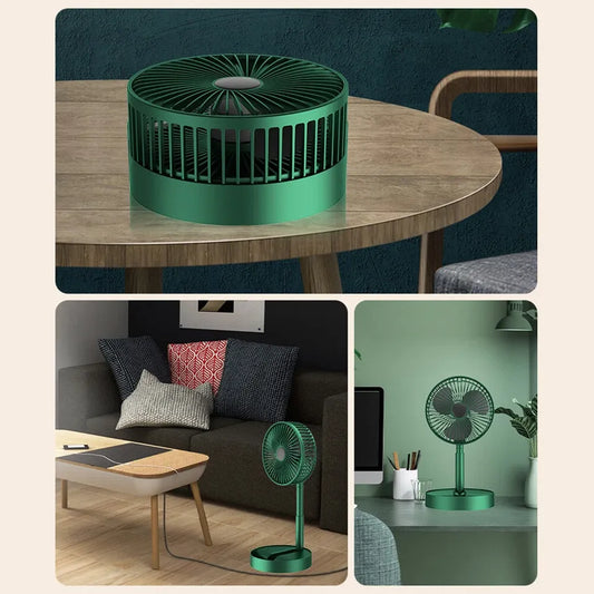 Ventilator reglabil folosit pe birou și pentru camping, ușor de transportat