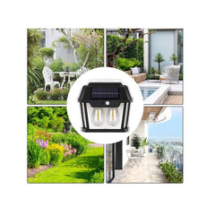 Set 3 Lampi Solare de Perete cu 2 Becuri Tip Clasic LED cu Senzor de Mișcare - Promagg.ro