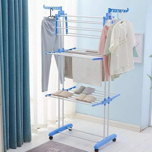 Uscător Vertical Mobil și Pliabil pentru Rufe cu Suport Umerase Inaltime 170cm - Promagg.ro