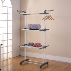 Uscător Vertical Mobil și Pliabil pentru Rufe cu Suport Umerase Inaltime 170cm - Promagg.ro
