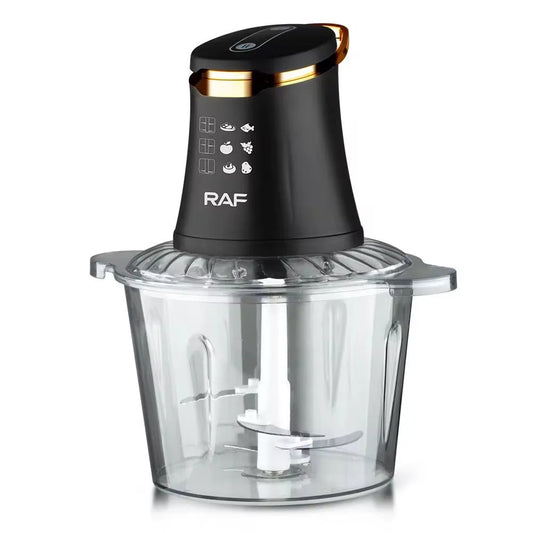 Tocător Electric Multifuncțional RAF cu Bol Transparent 3L și 4 Lame Duble din Oțel Inoxidabil